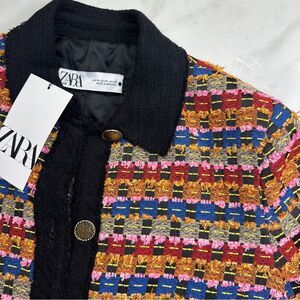 Zara NWT Limited Edition Multicolor Structured Jacket Blazer, Women's Medium
